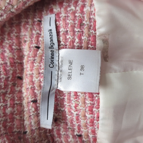 Pink tweed blazer jacket - Picture 2 of 11